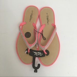 Vee Vee ladies rhinestone flip flops. Size 11